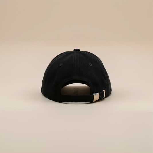 ‘All Black’ - Ribbed Hard Panel Cap