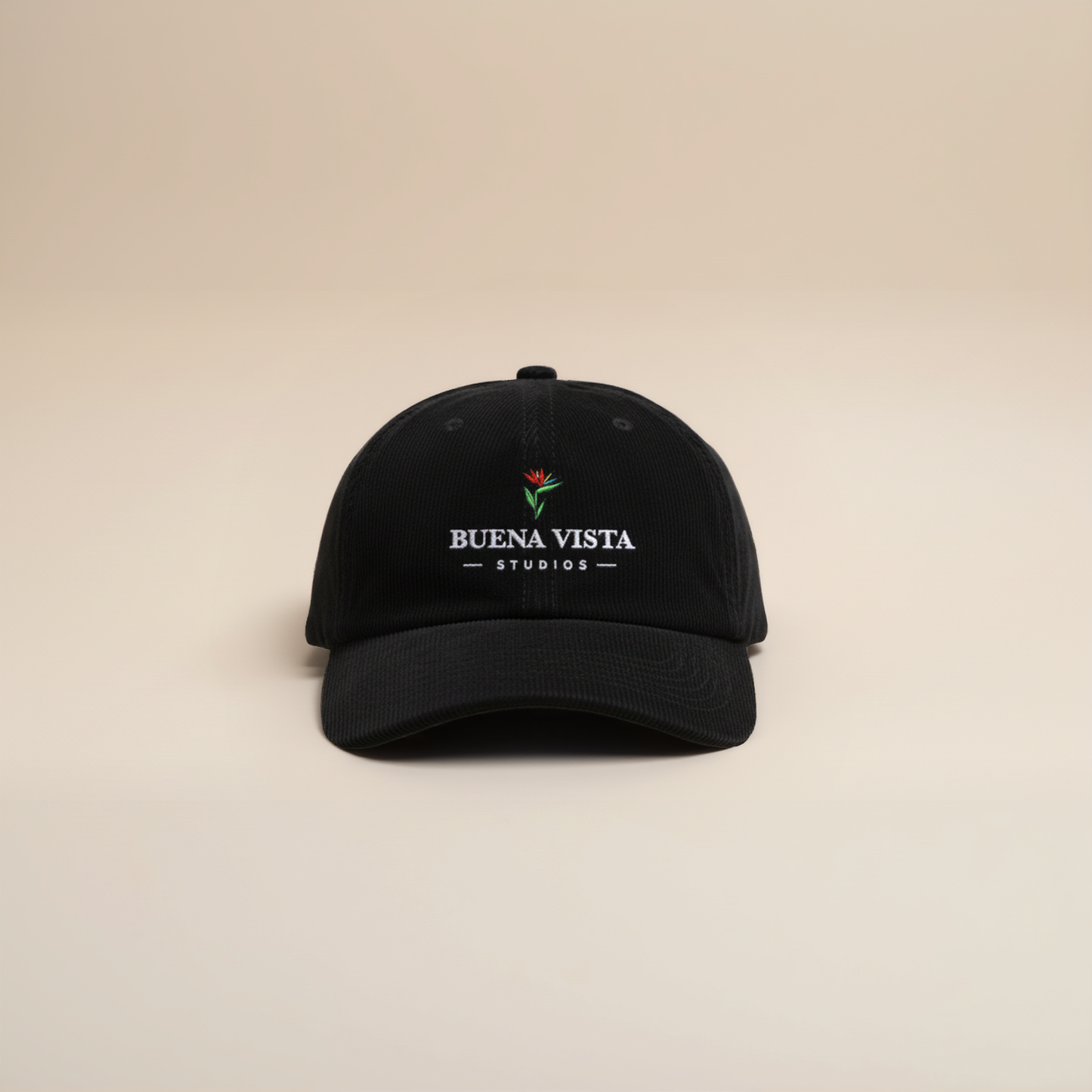 ‘All Black’ - Ribbed Hard Panel Cap